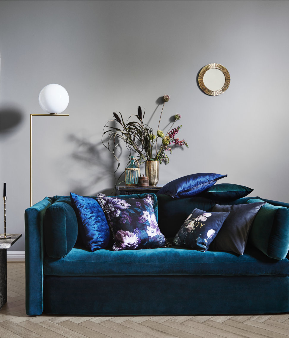 Rich blues and foral patterns from H&M Home