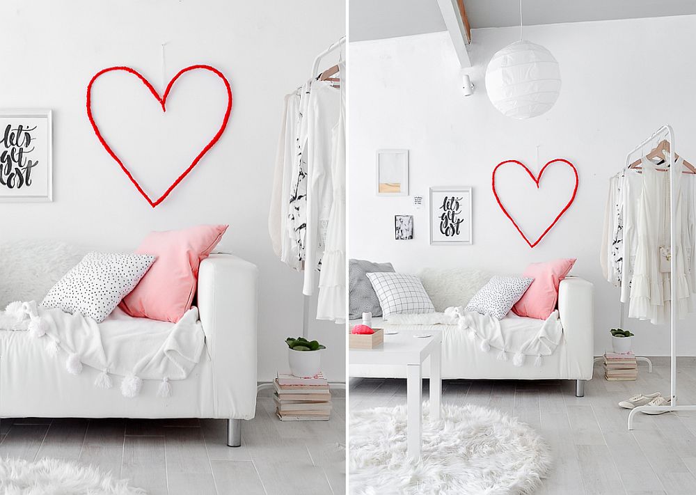 Simple and elegant DIY Valentine’s Day Wall Heart