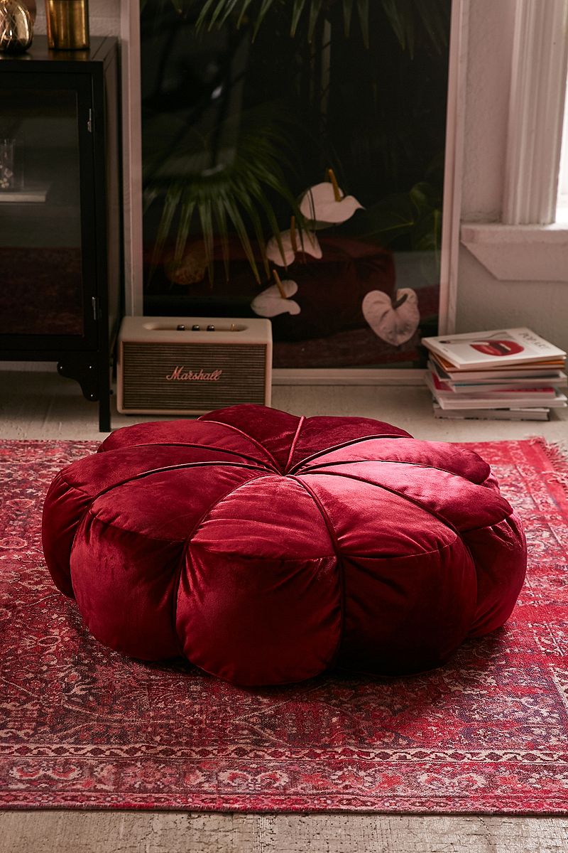 Velvet floor cushion from Anthropologie