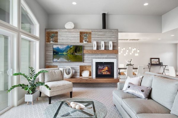 Accent Wall Ideas Beach Home Living Room