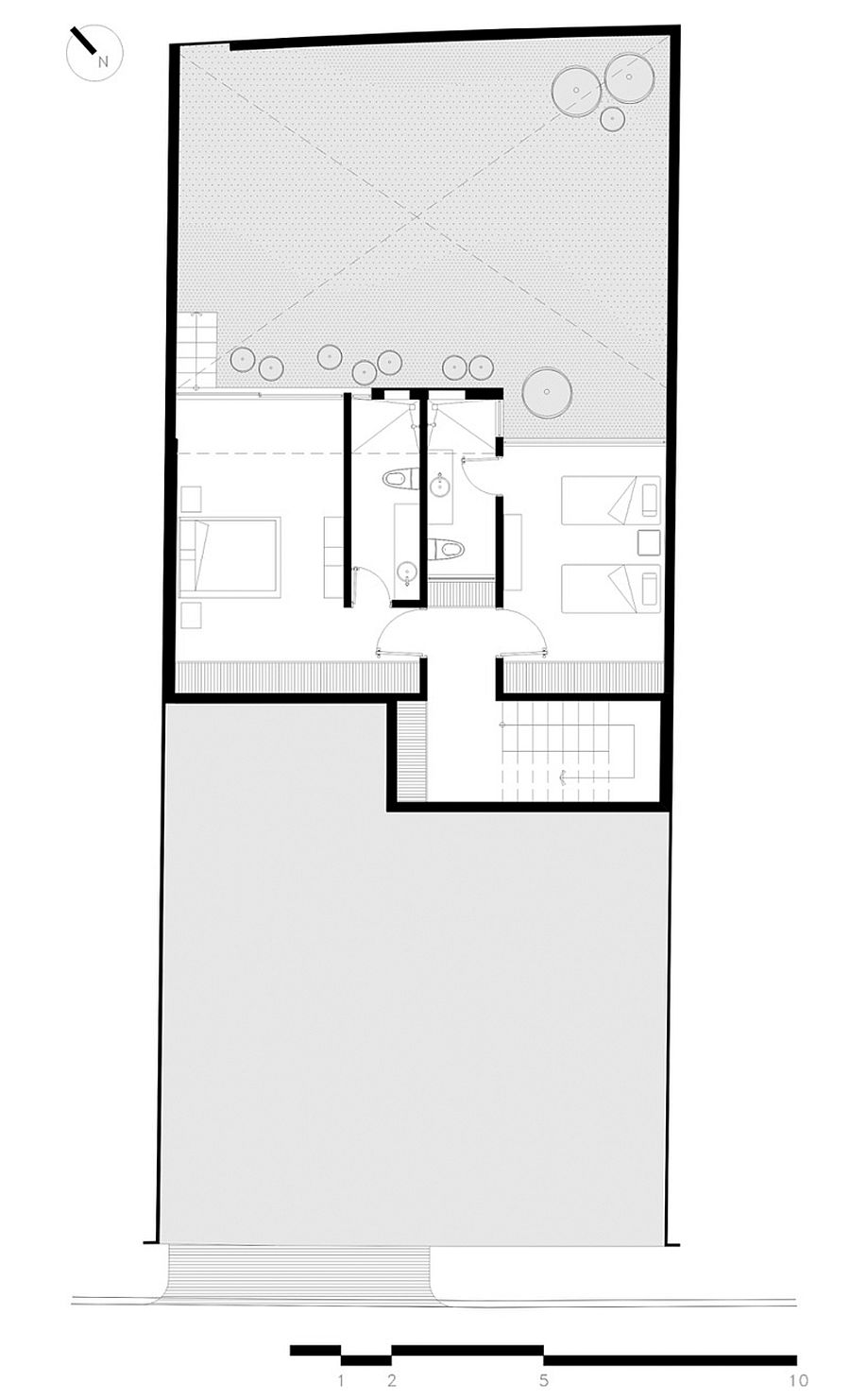 Basement floor plan of Casa Milan