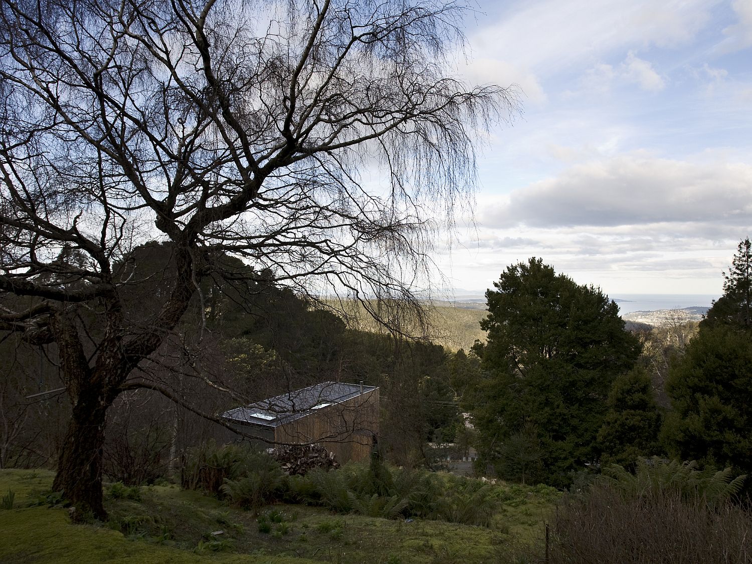 Box-styled modern home on the slopes of Mount Wellington in Hobart