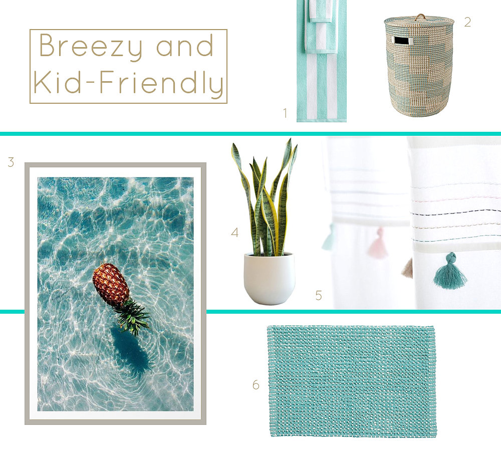 Breezy kids' bathroom