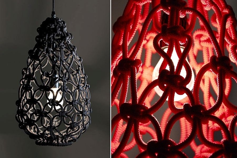 Closer look at the Macrame Light Shade