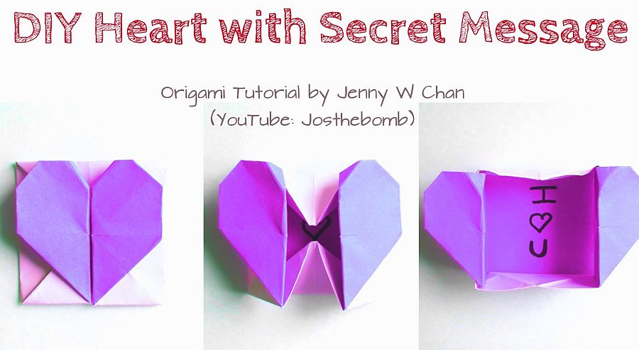 DIY-Origami-Heart-Box-Envelope-with-Secret-Message