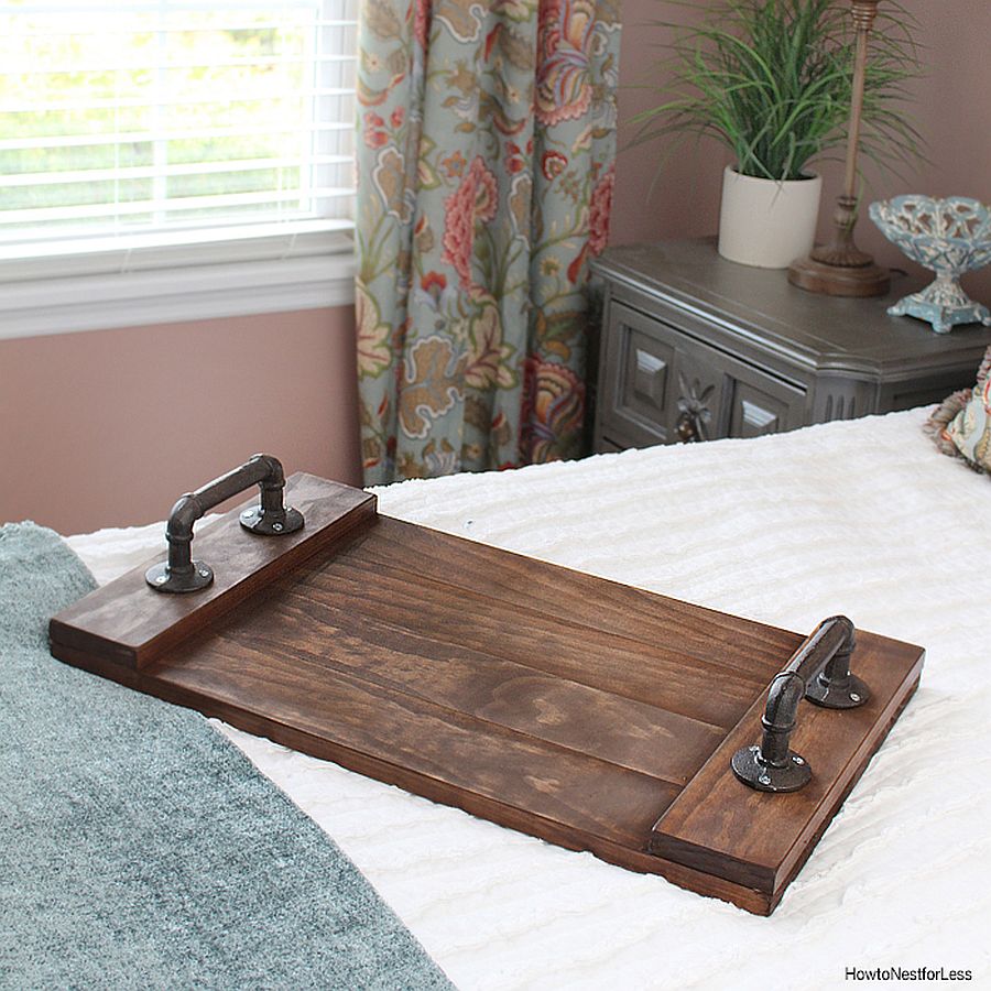 DIY stained wood tray