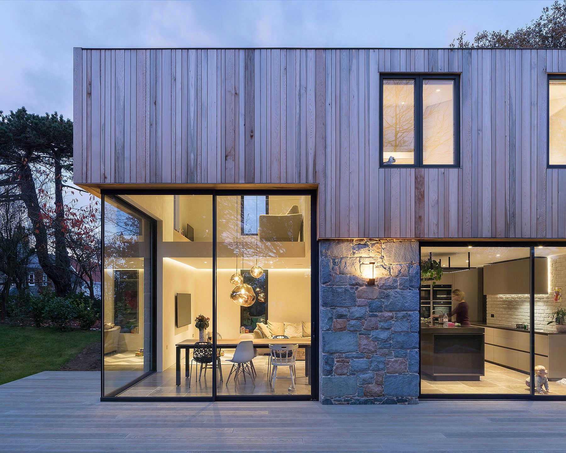 Design of The Glade sinks the building into the landscape