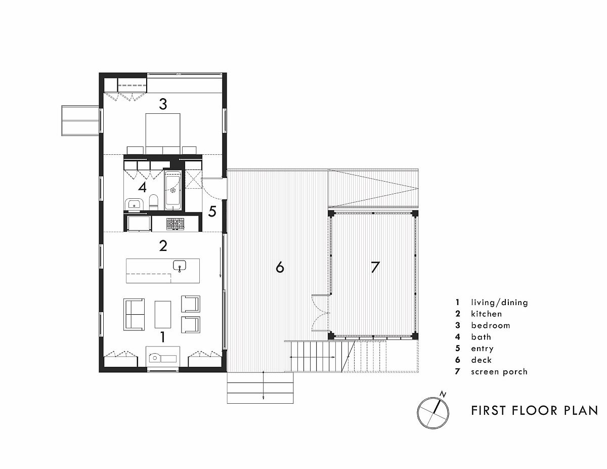 First floor plan of House on an Island