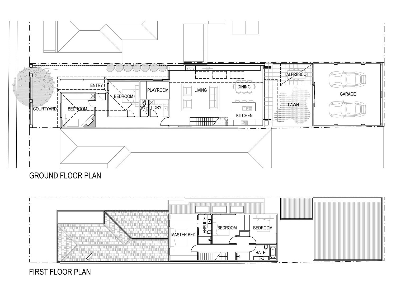 Floor plan of Brunswick House in Australia