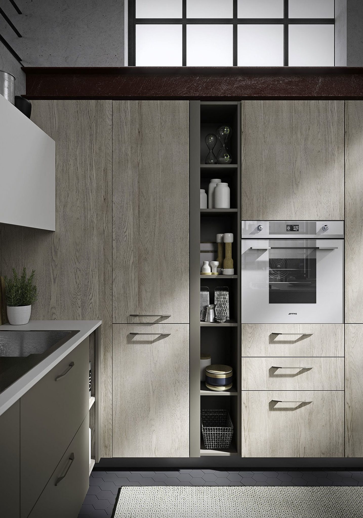 Refined, Reliable and Edgy: FUN Adaptable Kitchen by Snaidero