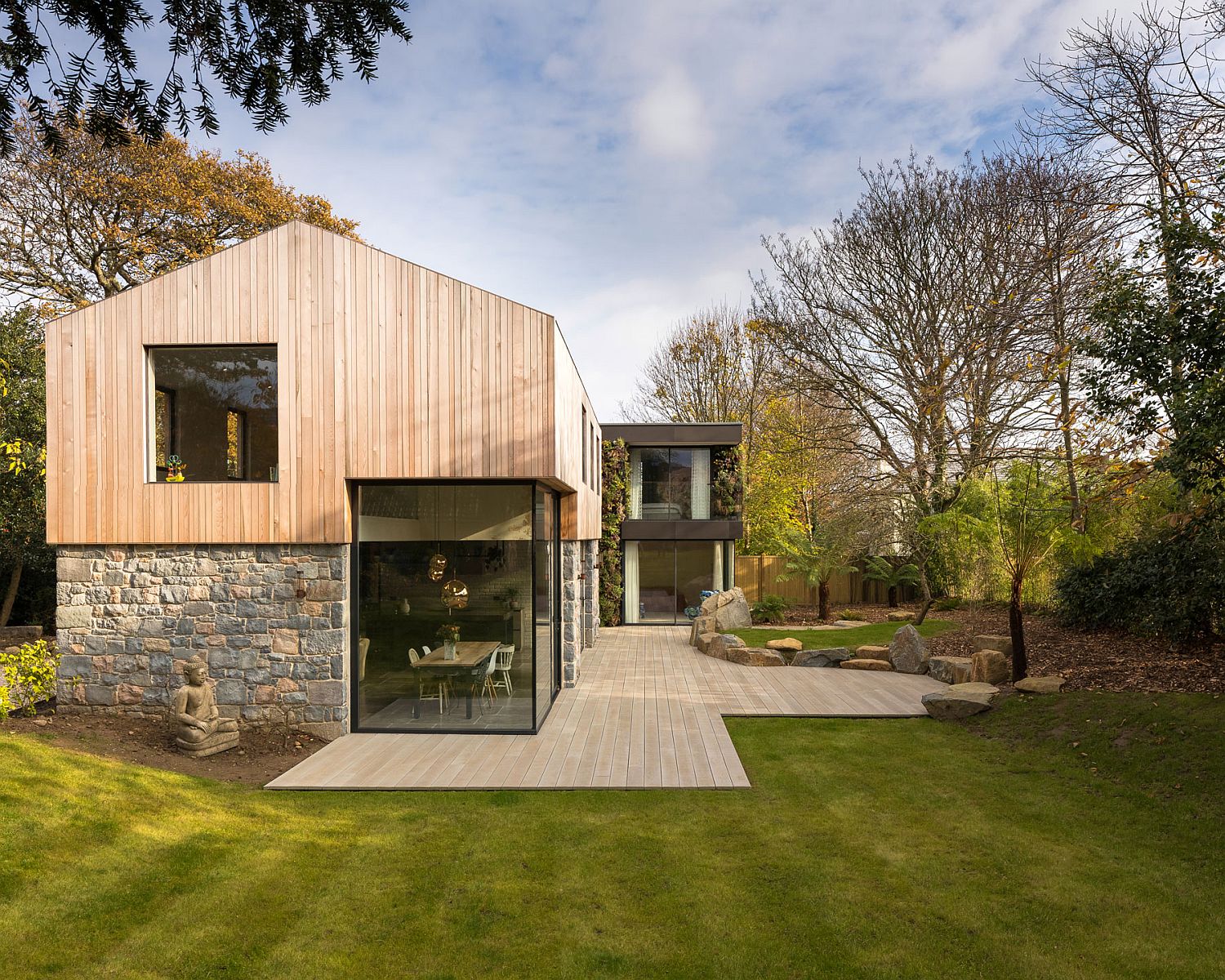 Gabled-roof-of-the-home-with-unique-exterior