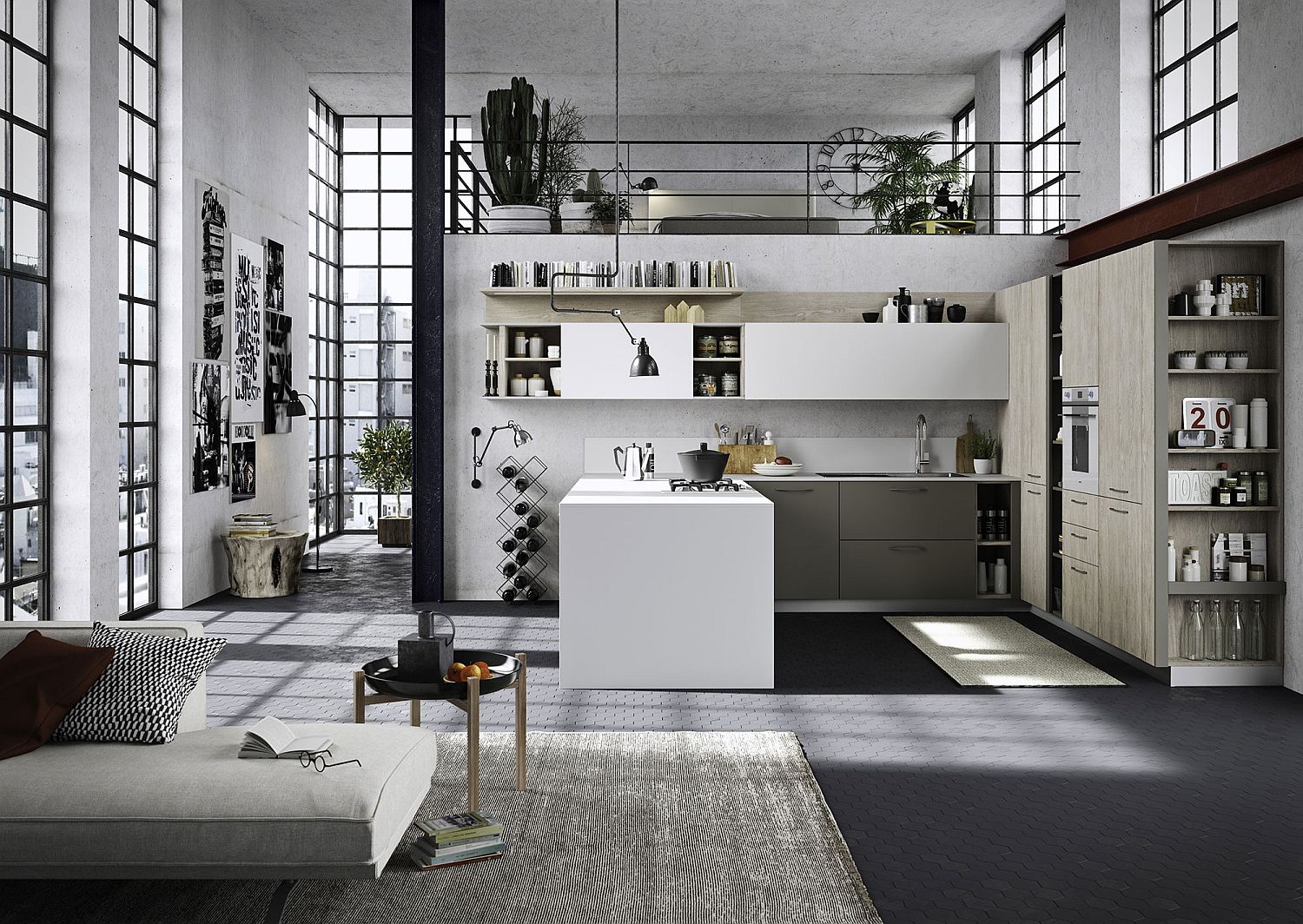 Open and elegant kitchen design from Snaidero