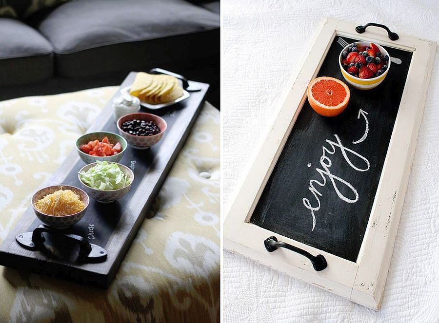 Trendy and easy wooden serving trays