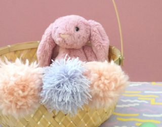 A DIY Pom Pom Easter Basket for Kids