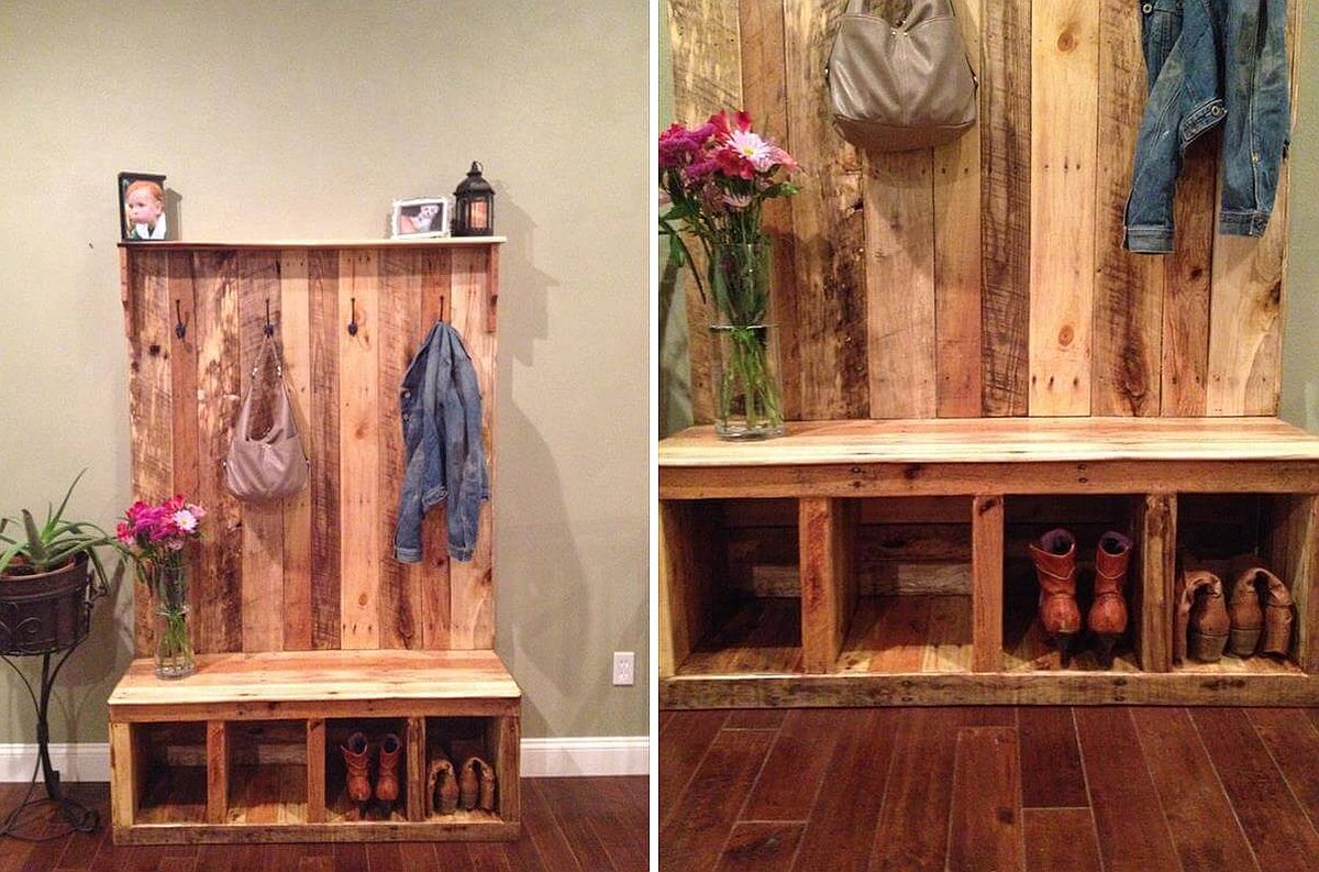 An Organized Welcome Diy Entryway Benches With Space Savvy Brilliance