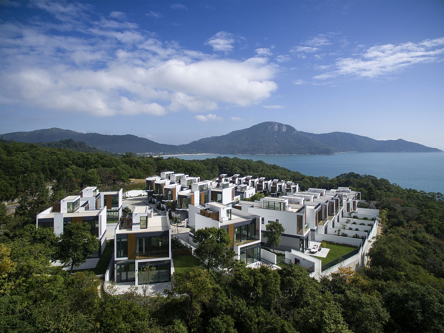 Modern residential development next to South China Sea