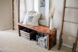 An Organized Welcome: DIY Entryway benches with Space-Savvy Brilliance