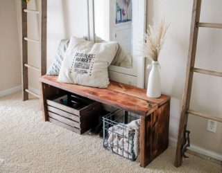 An Organized Welcome: DIY Entryway benches with Space-Savvy Brilliance