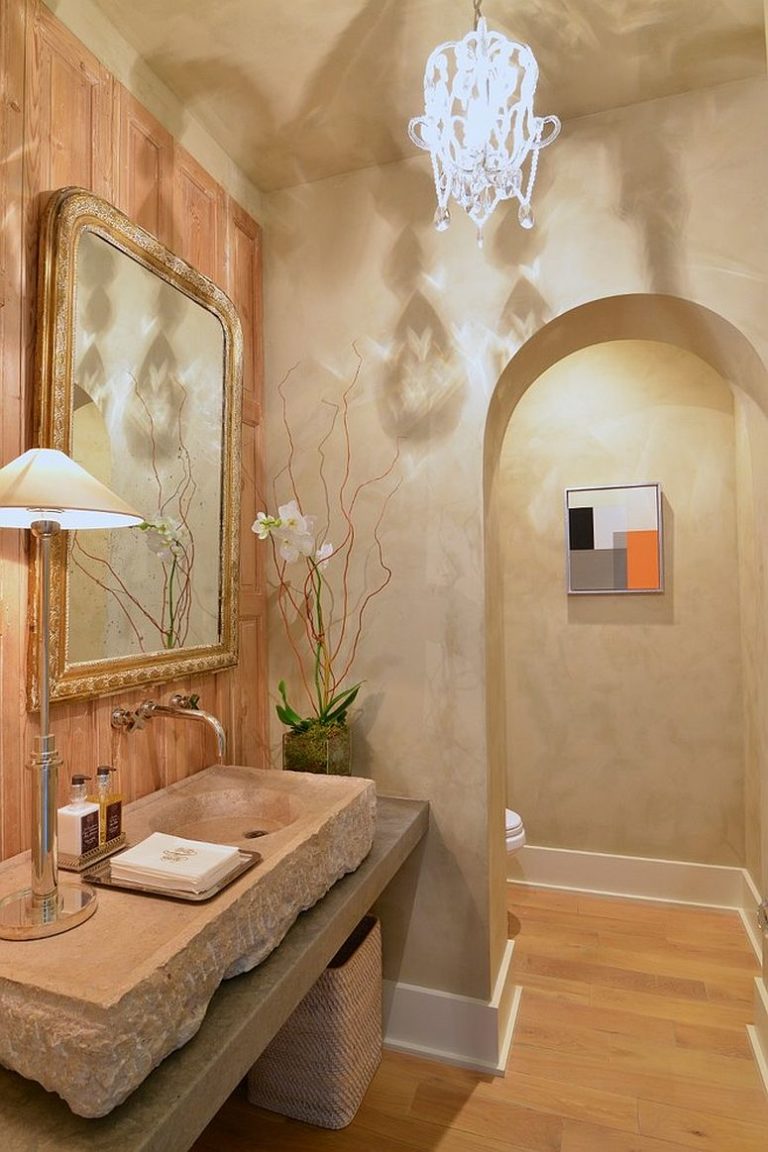 Best Mediterranean Style Powder Rooms with Modern Overtones