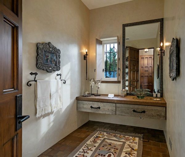 Best Mediterranean Style Powder Rooms with Modern Overtones