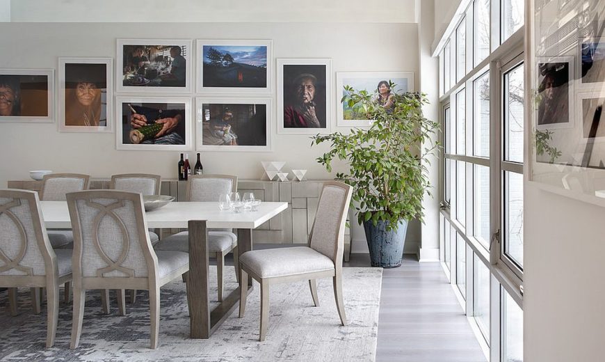 16 Dining Rooms with Delightful and Diverse Gallery Walls