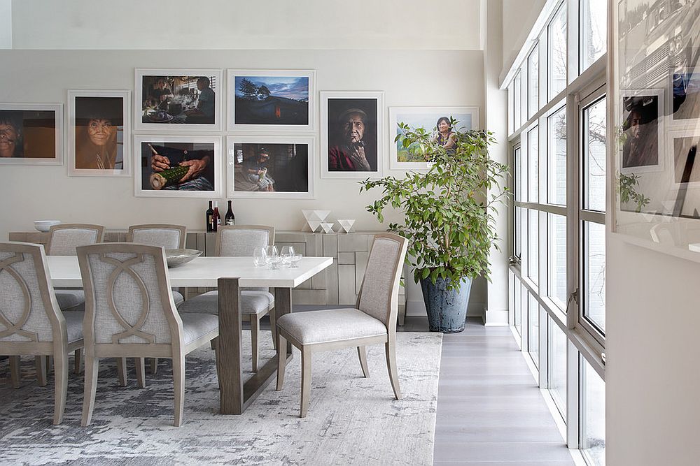 16 dining rooms with delightful and diverse gallery walls