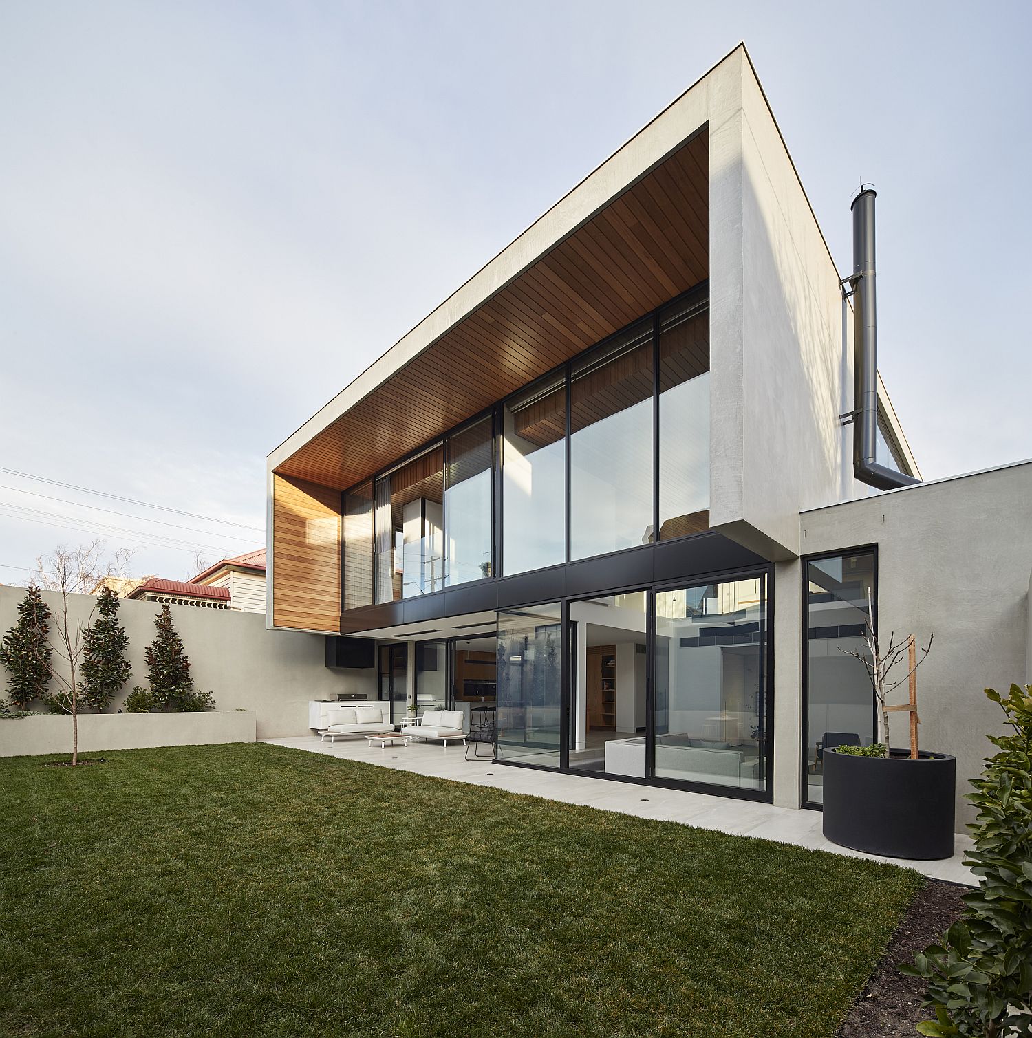 Lovely use of timber adds another layer of textural beauty to the house