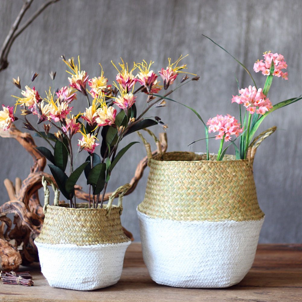 Seagrass-plant-baskets-with-white-paint