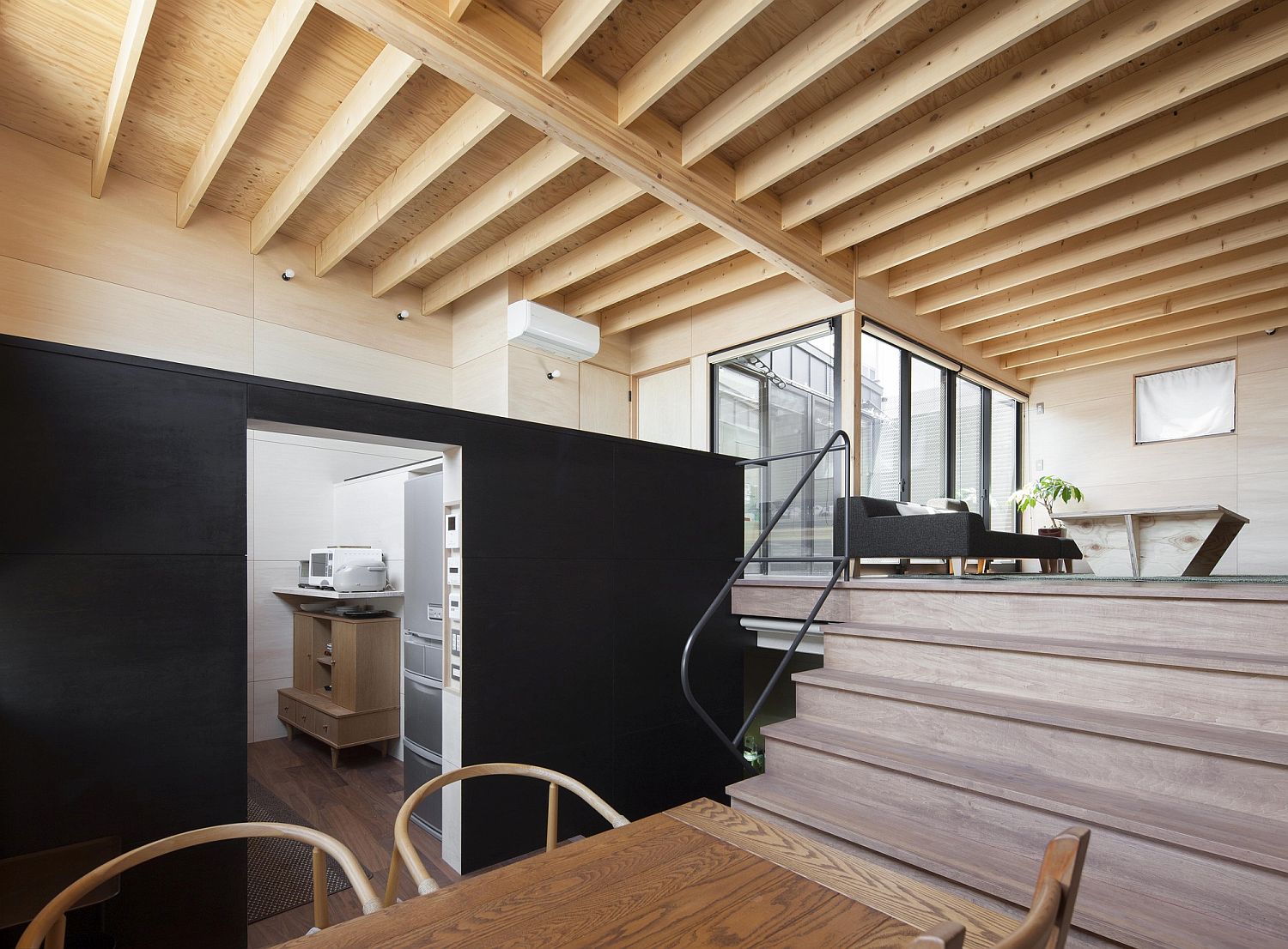 Space-savvy kitchen and dining area of the Japanese home