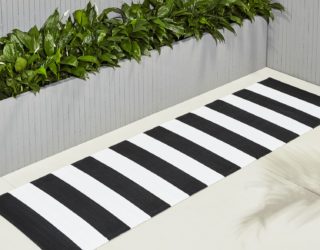 Striped outdoor rug