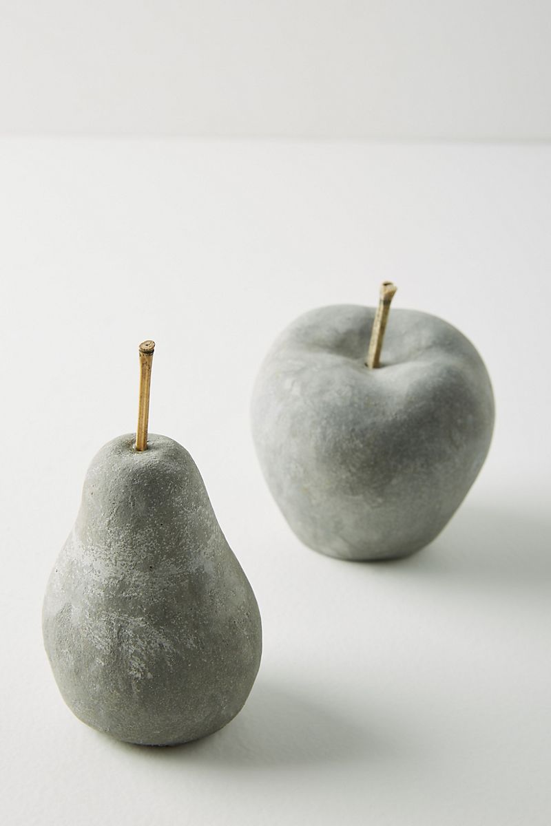 Cement fruit forms from Anthropologie