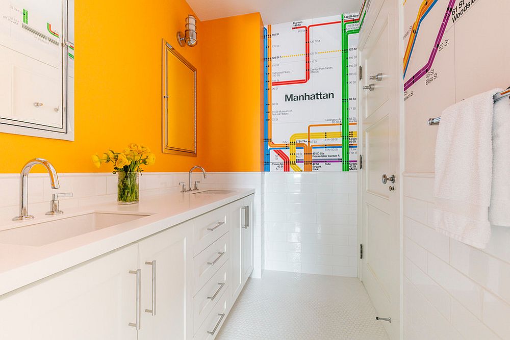 Contemporary bathroom with a dash of industrial vibe