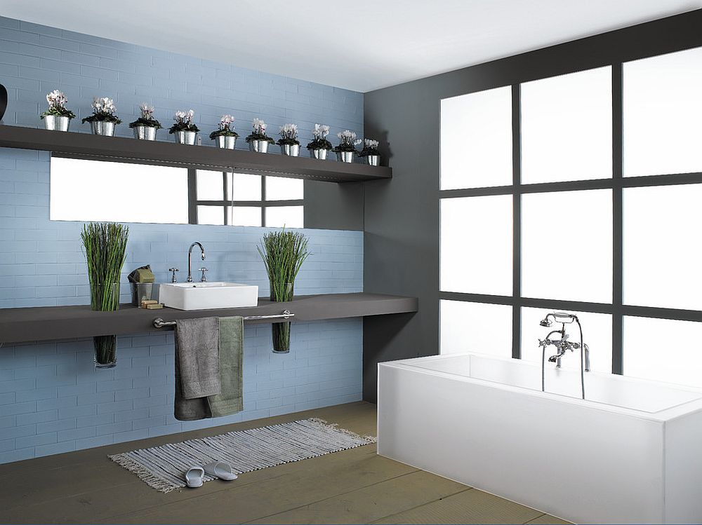 Contemporary industrial bathrooms combine serenity with smart deisgn