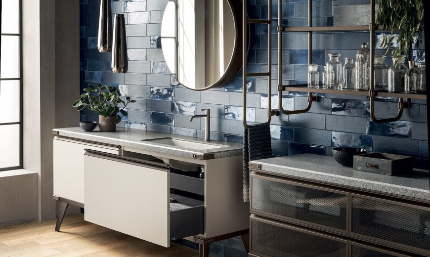 Industrial Minimalism at its Efficient Best: Stunning Bathroom with Modular Ease