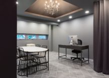 Gorgeous-gray-office-with-a-sparkling-chandelier-217x155
