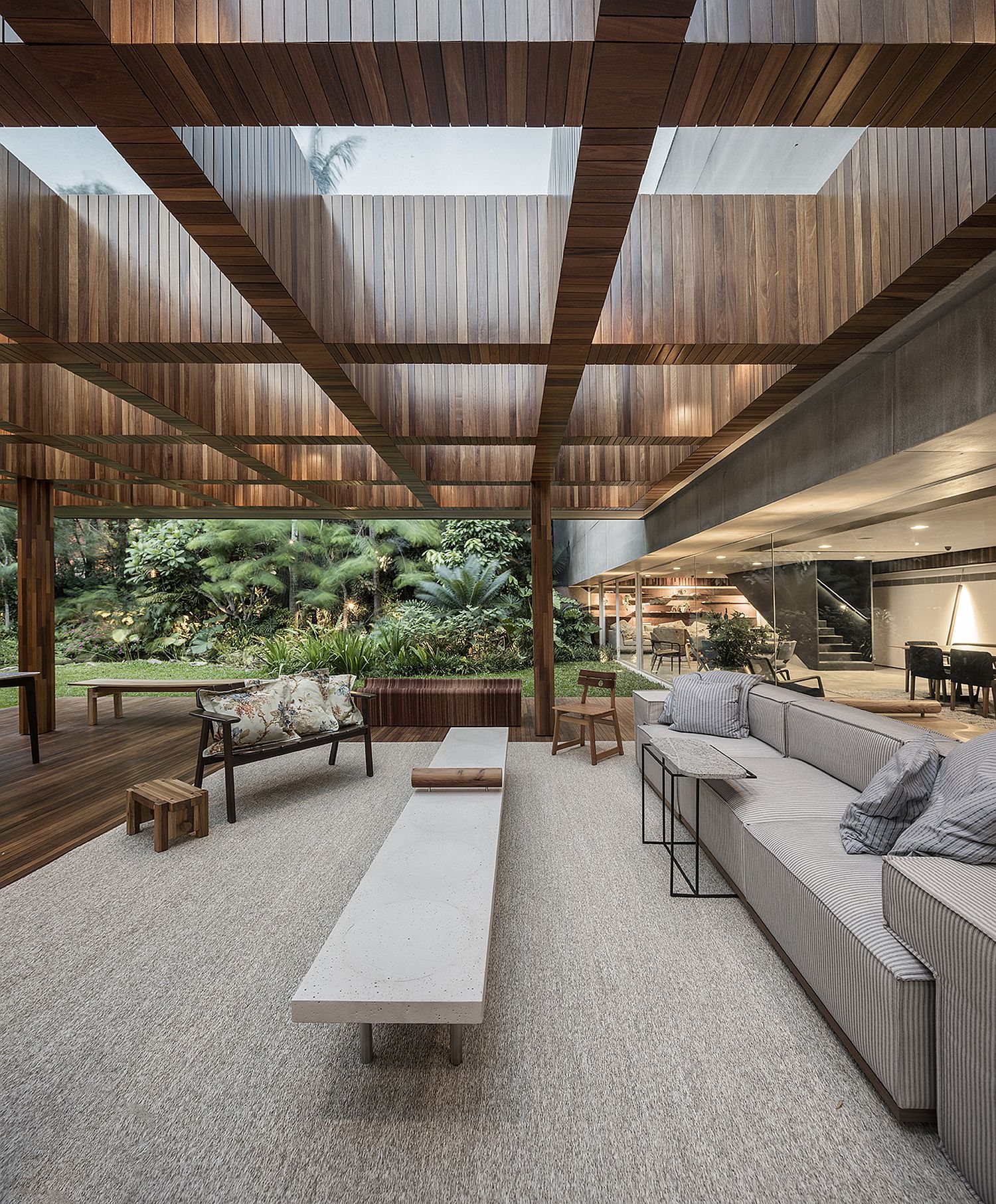 Open concept indoor outdoor living area that allows for proper ventilation 