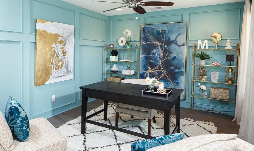 Trendy Accents for Your Home Office: From Gold to Gorgeous Prints!