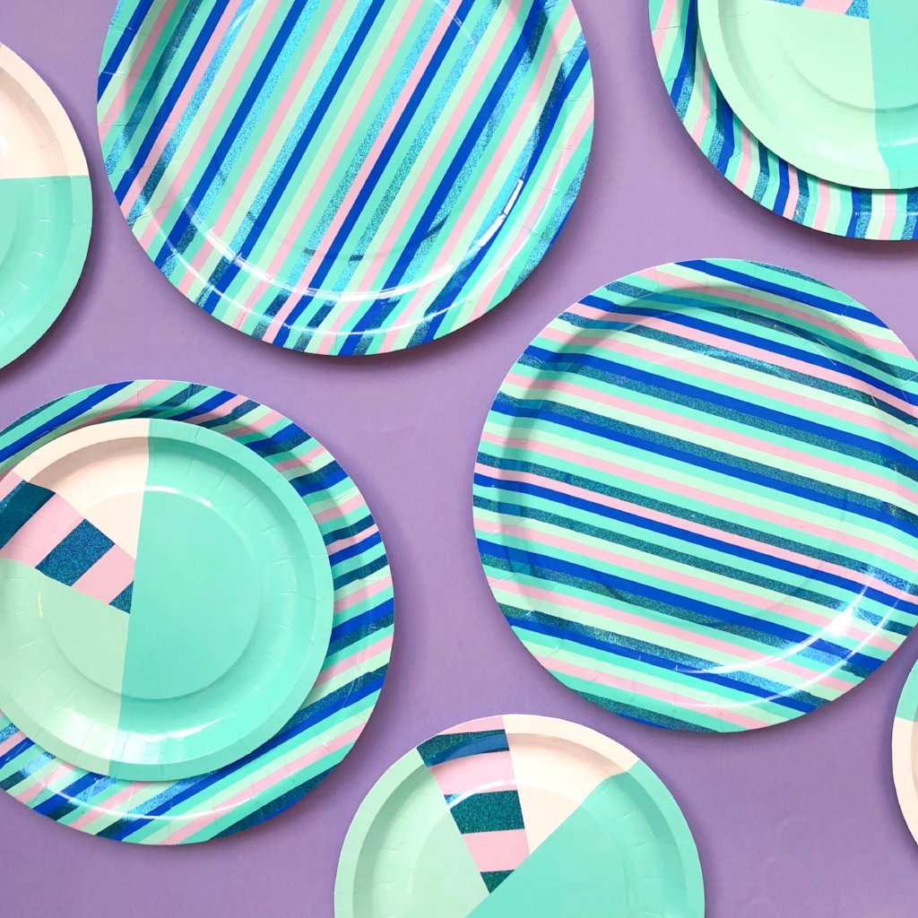 New striped party plates from Bash