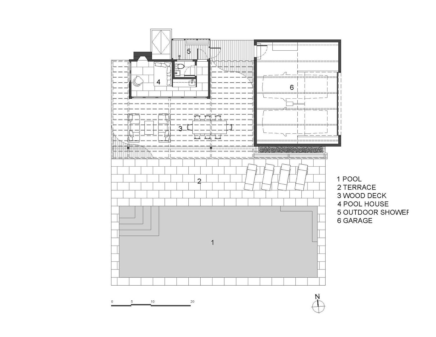 Overall plan and design of the pool house