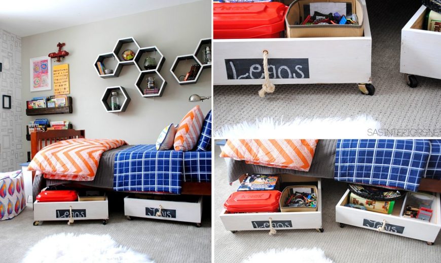 Space-Saving DIY Boxes and Storage Chests for Kids Room and Beyond