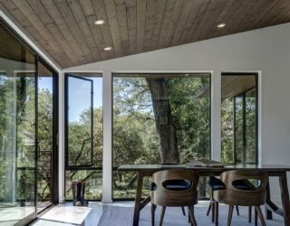 Spacious Home Office Addition Transforms This Texas Home Next to a Creek