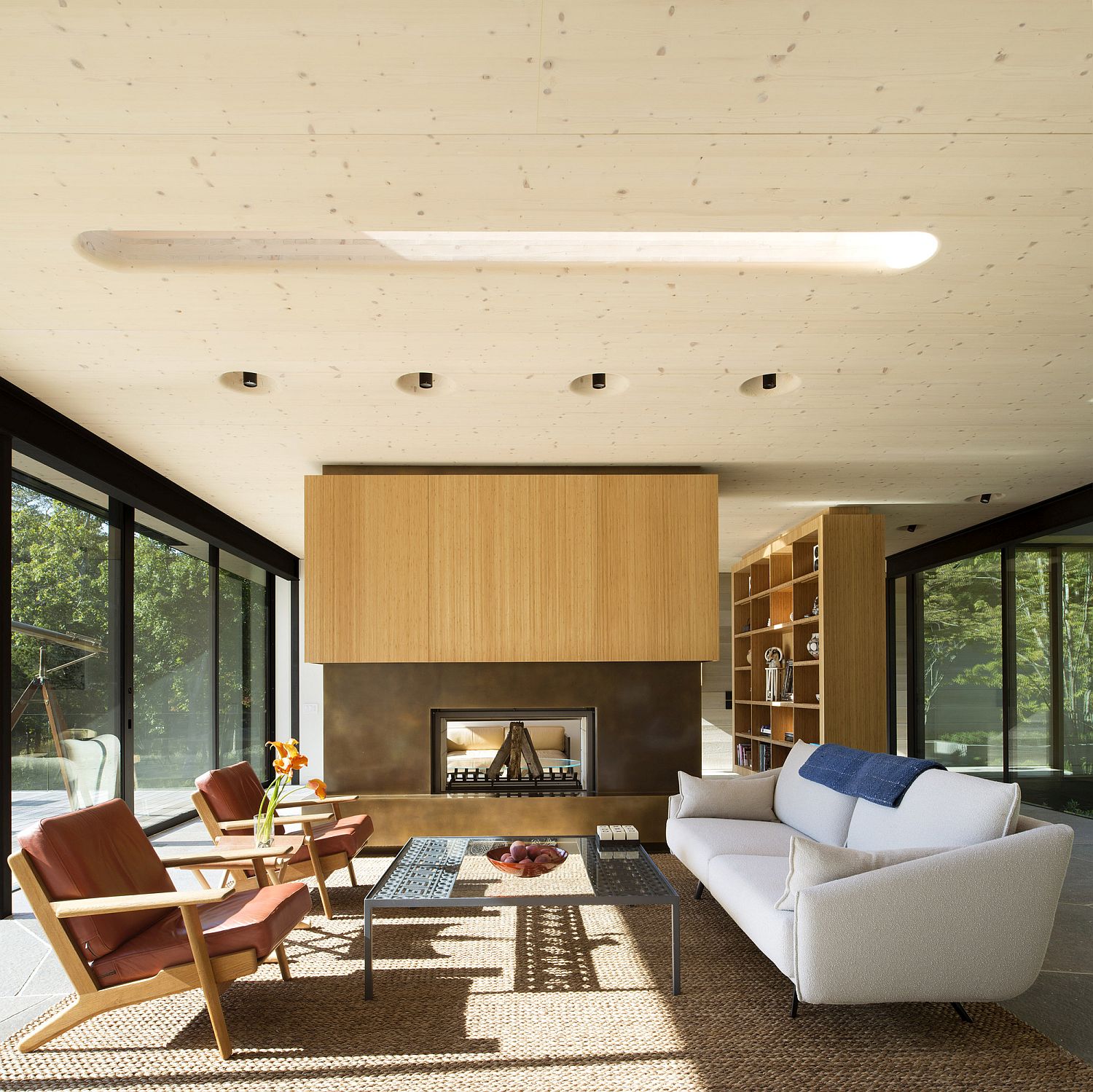 Bamboo shelves and surfaces inside the home