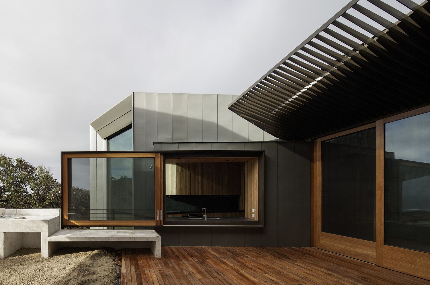Design of the house feels like scenography with views framed beautifully