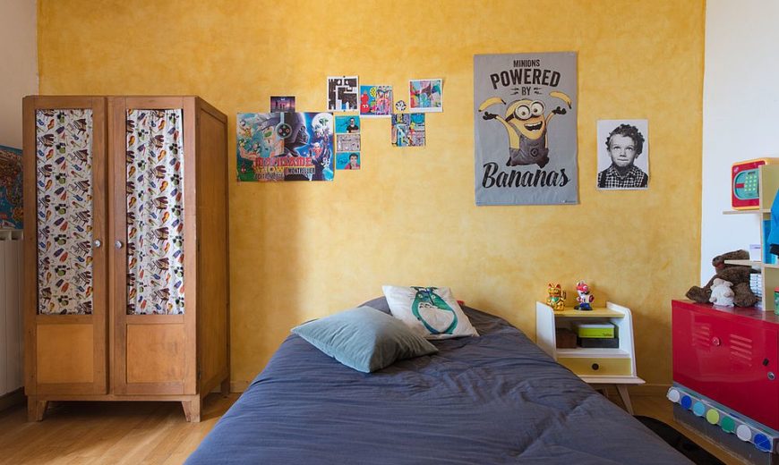 How to Add Yellow to the Eclectic Kids’ Bedroom in Cheerful Style