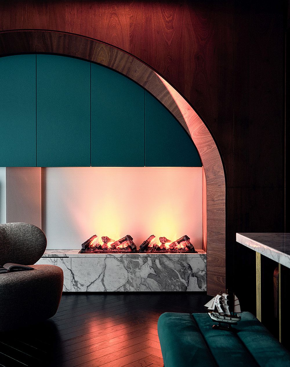 Marble-fireplace-inside-the-living-room