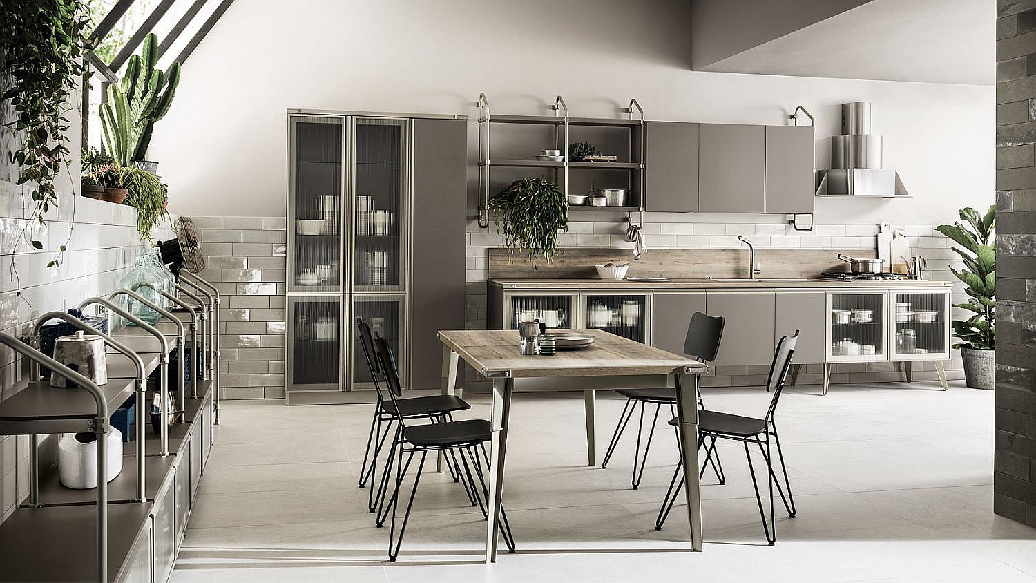 White-and-gray-modern-industrial-kitchen-idea