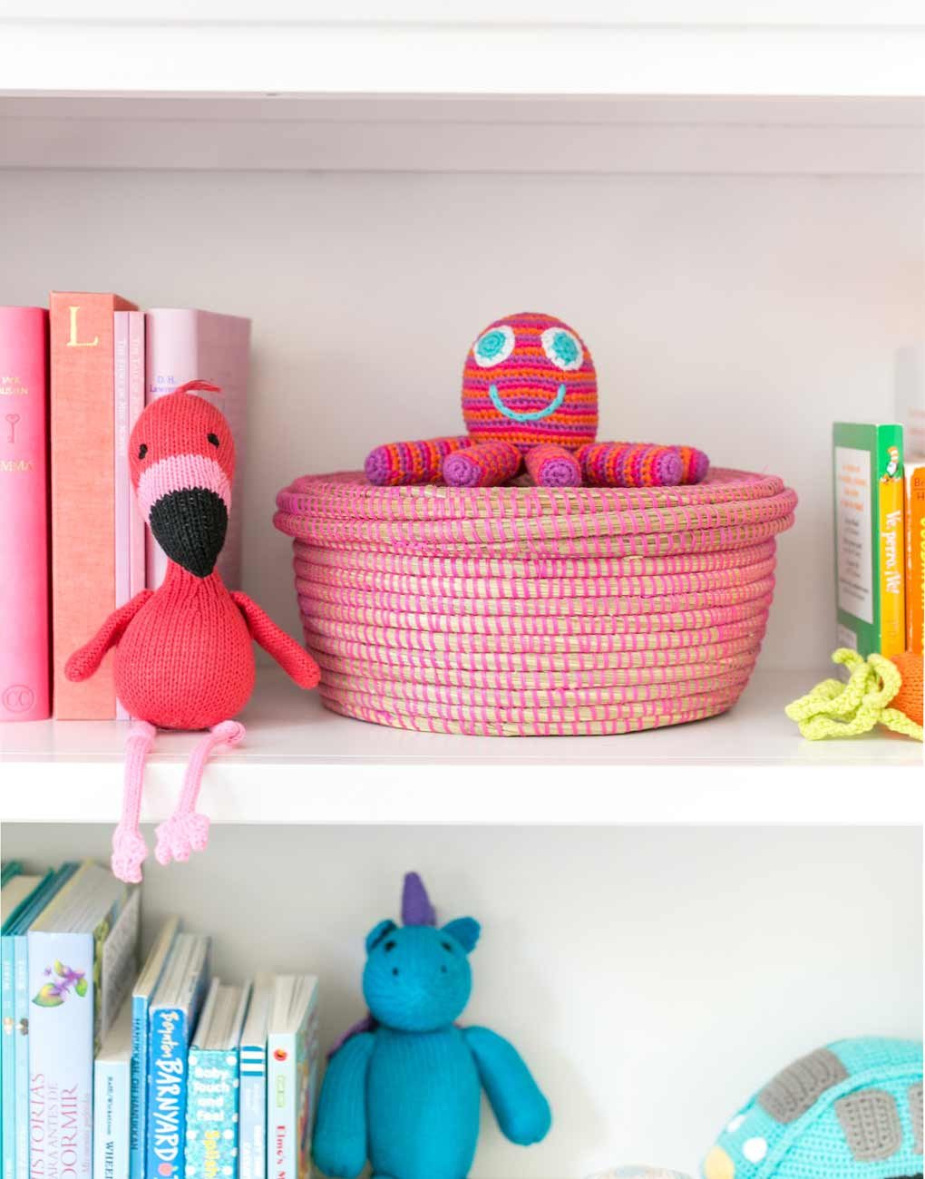 Woven baskets are a great option for kids' rooms