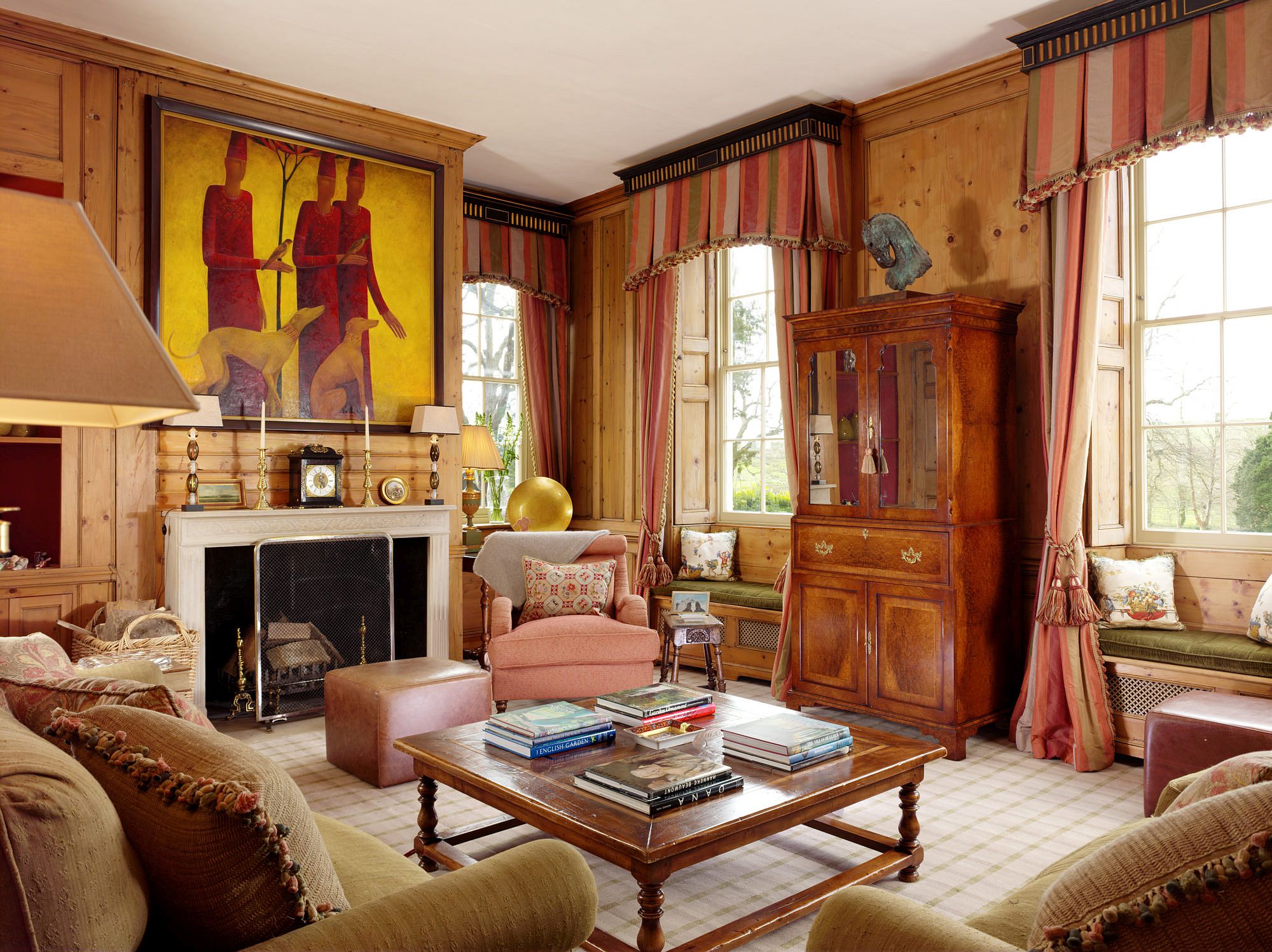 Country chic style shapes the rooms inside the Manor House