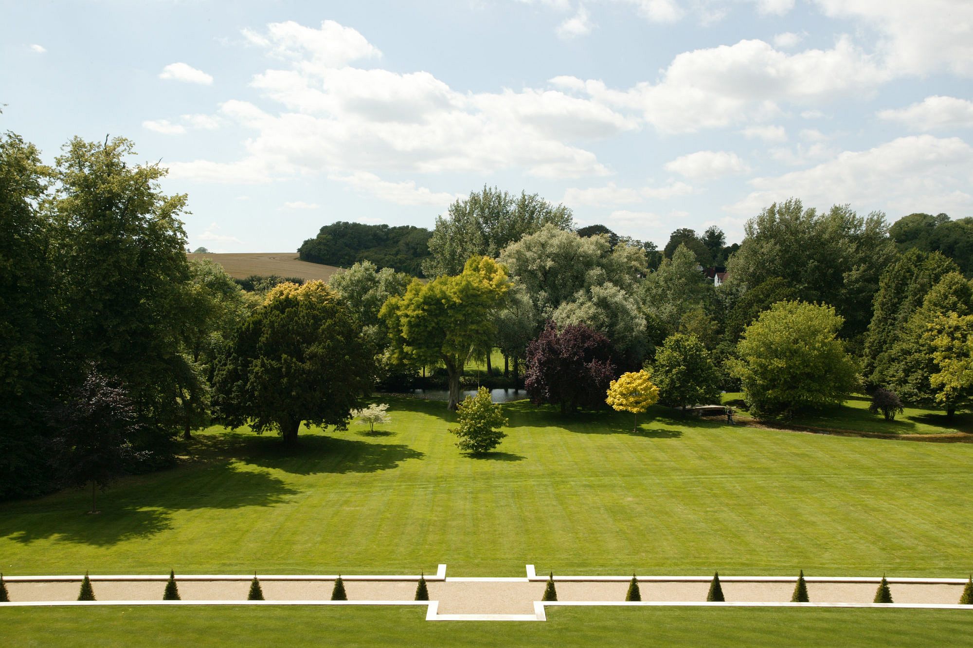 Expansive garden of the Manor House