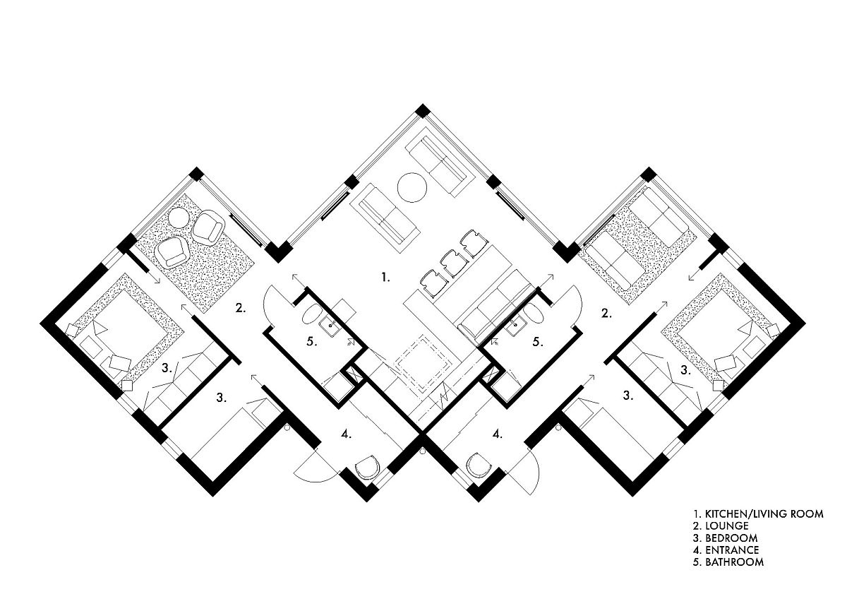 Floor plan of modern Villa G in Sweden